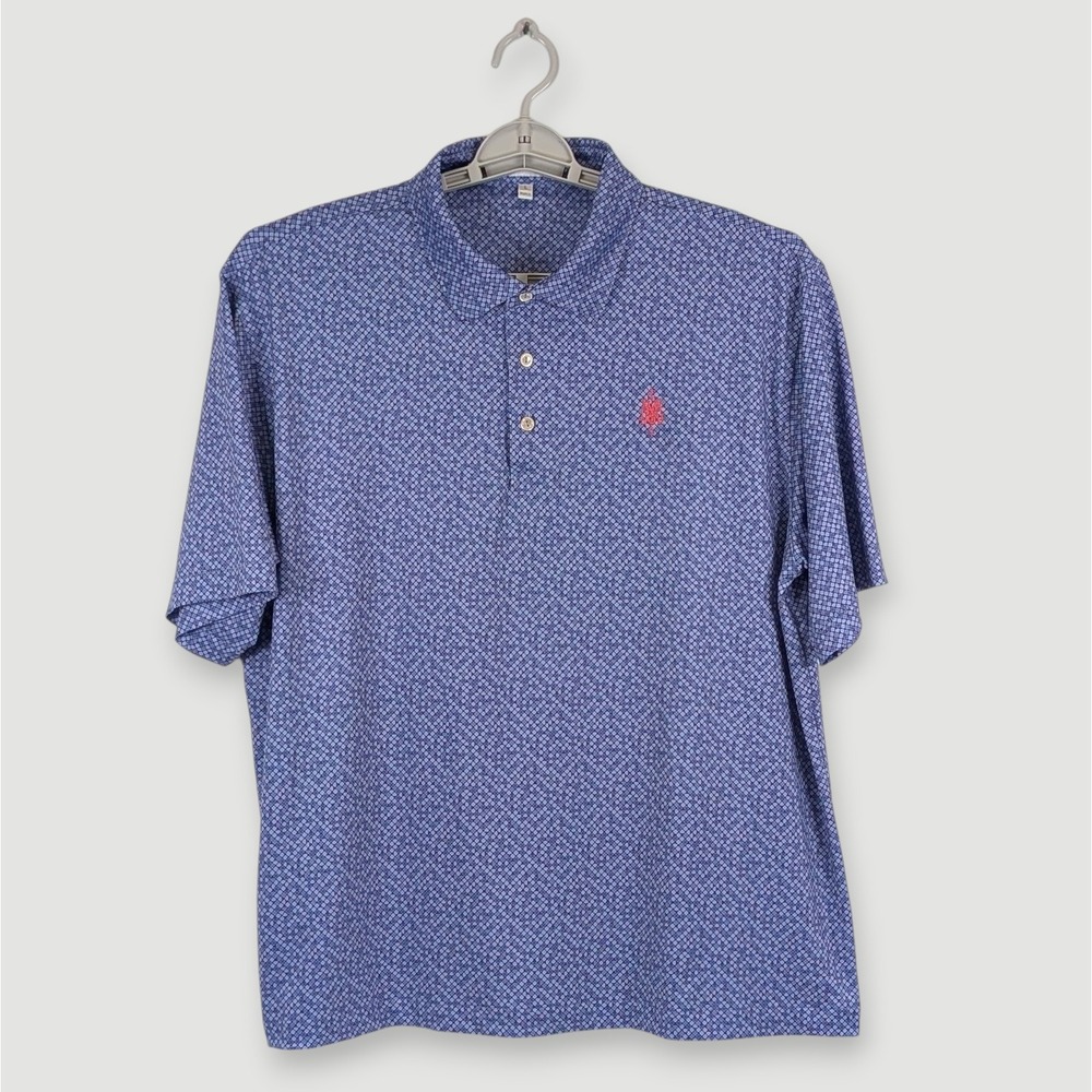 Peter Millar Summer Comfort Sterling Performance Golf Polo Mens Large Blue - Picture 3 of 12